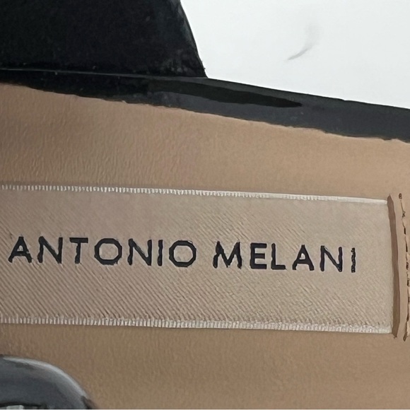 ANTONIO MELANI Glossy Black Chain Heels - Picture 9 of 10